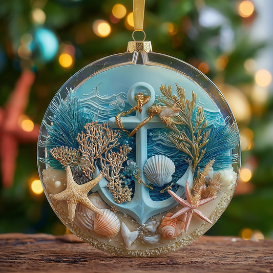 Nautical Anchor Mica Ornament GFSPNL01