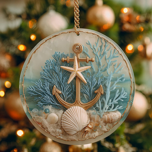 Nautical Anchor Mica Ornament GFSPNL04