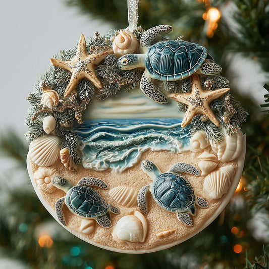 Turtle Waves Mica Ornament GFSPNL05