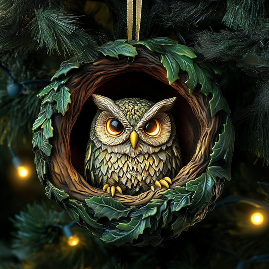 Mystical Owl Ceramic Ornament GFSPNL28