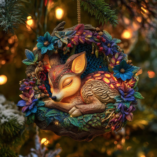 Sleeping Deer Ceramic Ornament GFSPNL42