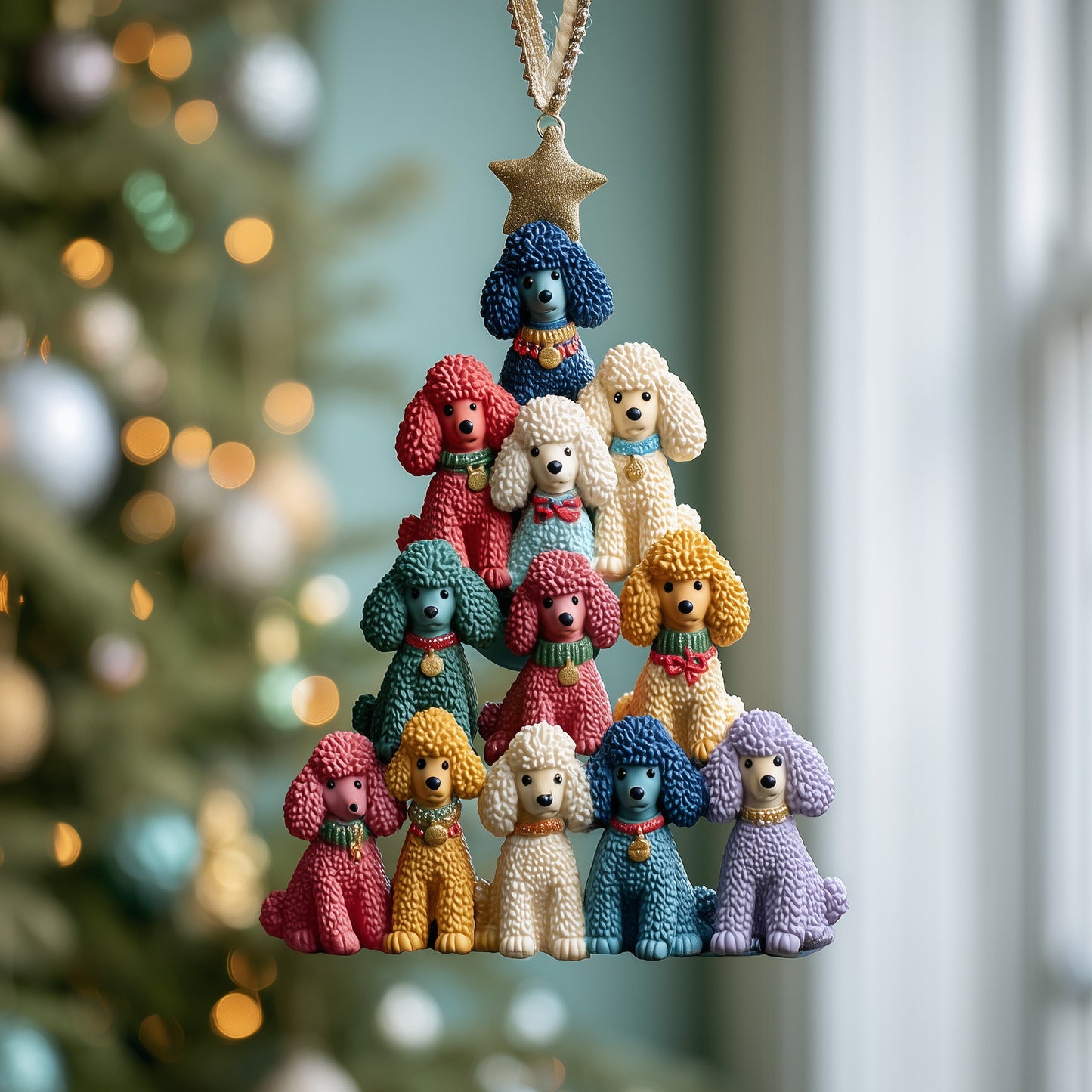 Poodle Charm Mica Ornament GFSPTP18