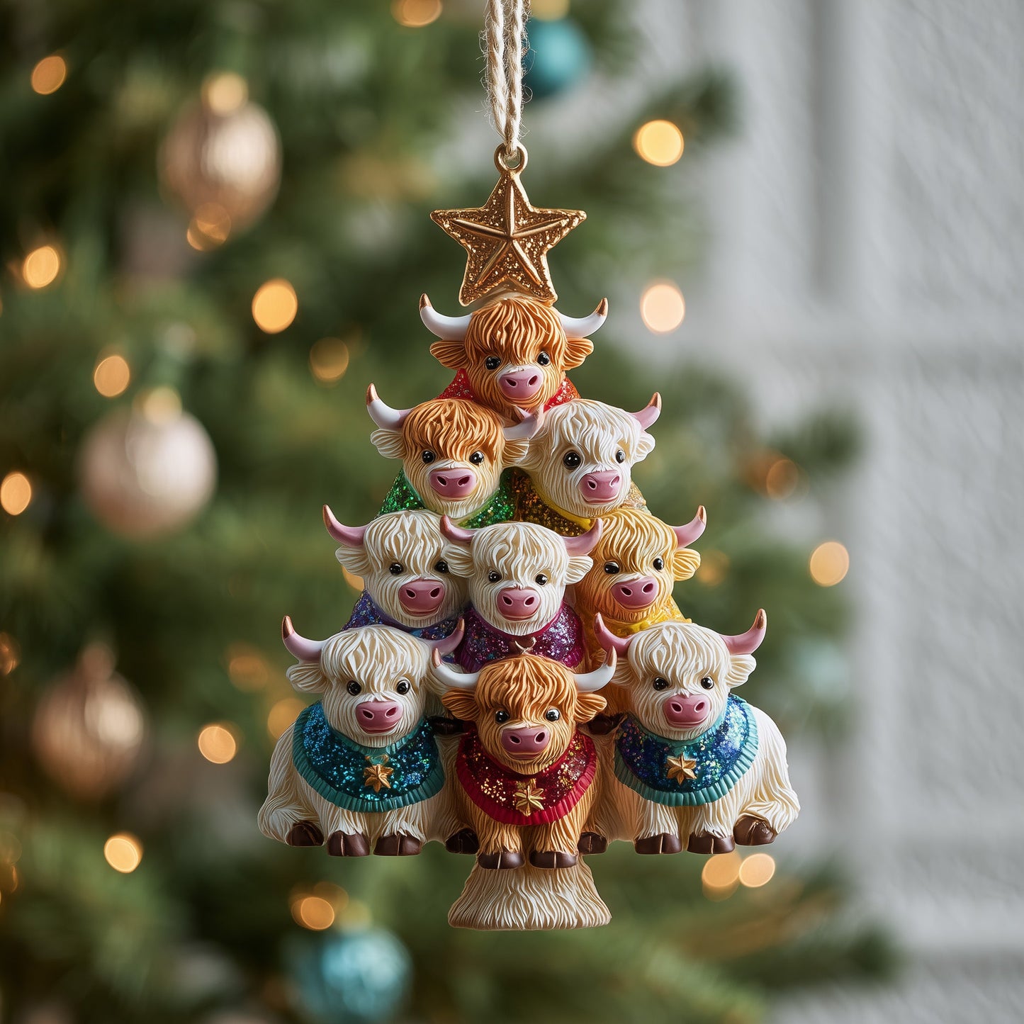 Highland Cow Mica Ornament GFSPTP26