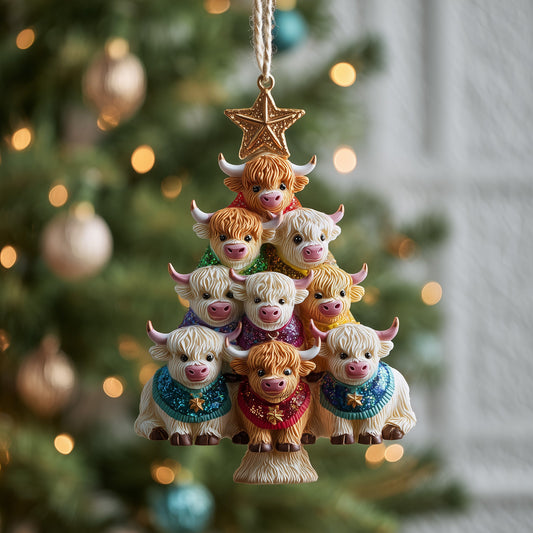 Highland Cow Mica Ornament GFSPTP26
