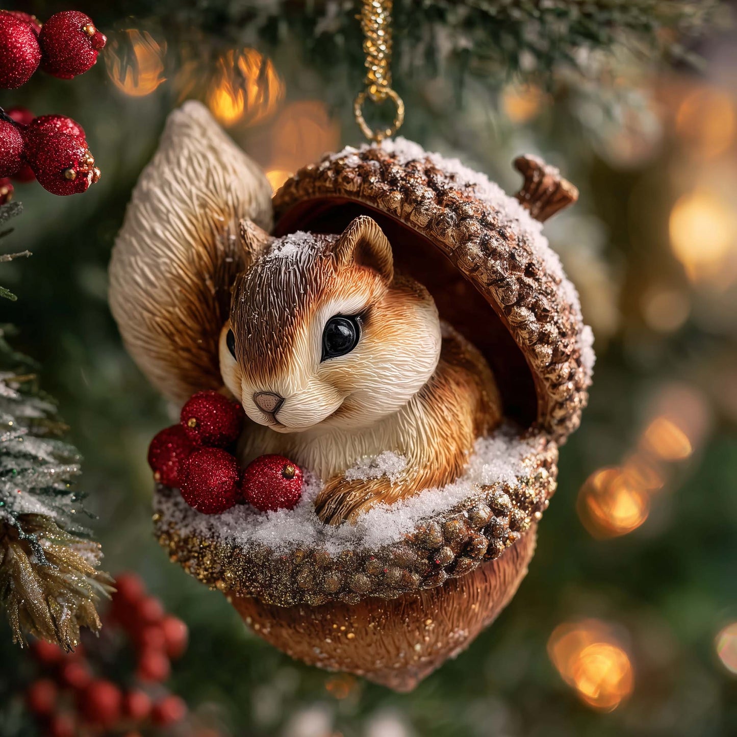 Charming Squirrel Christmas Ornament GFSPTP36