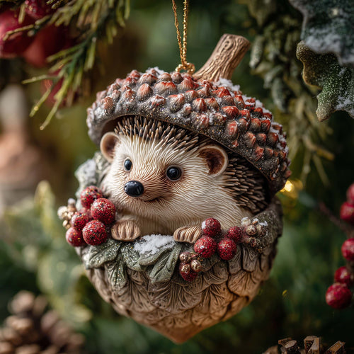 Charming Hedgehog Christmas Ornament GFSPTP37