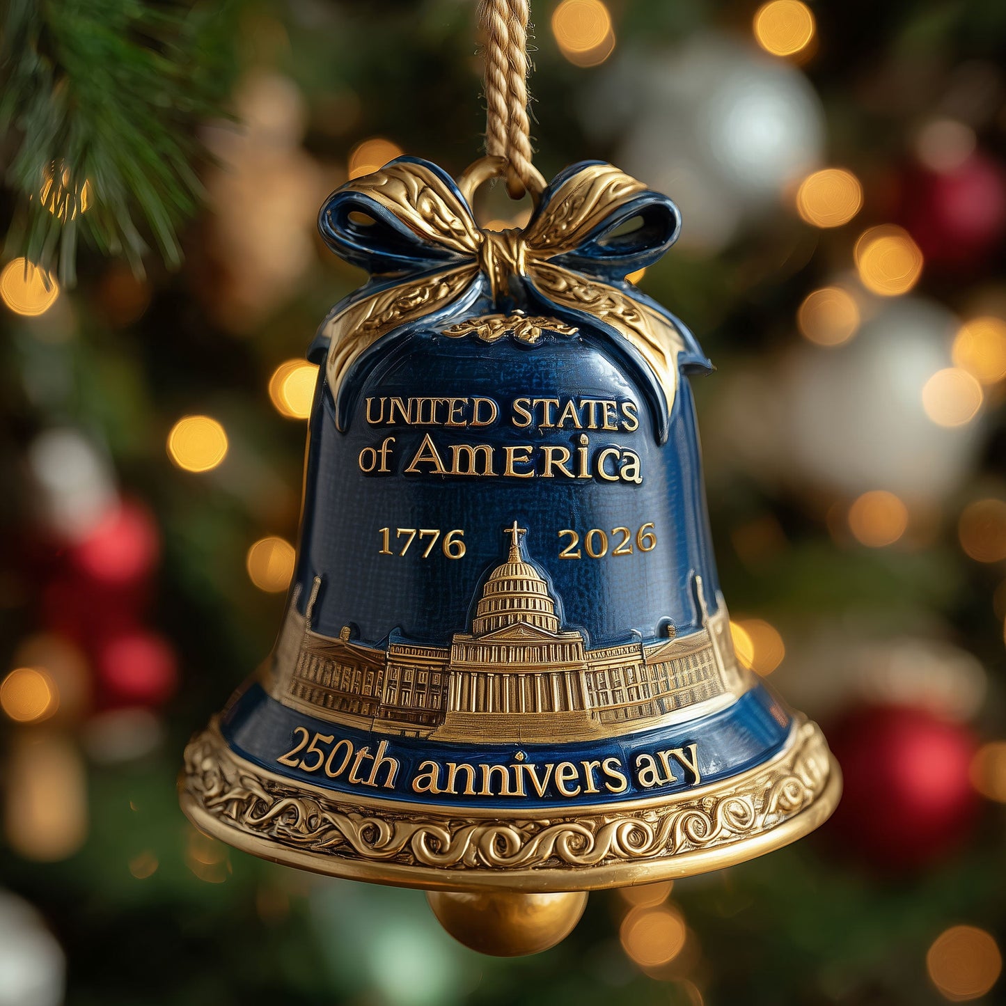 250th Anniversary Bell Mica Ornament GFSPTP6