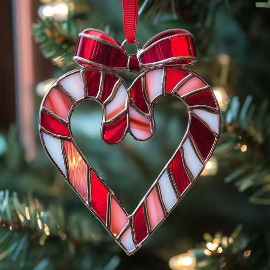 Love Symbol Candy Canes Mica Ornament GFTOAB1287