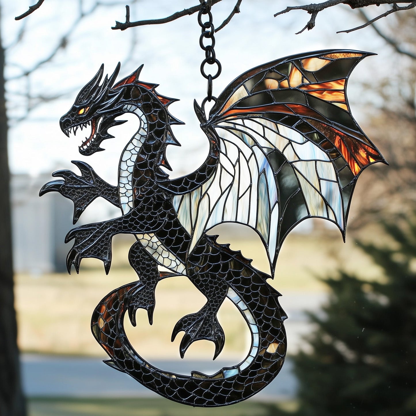 Dragon Stained Glass Suncatcher GFTOAB3960