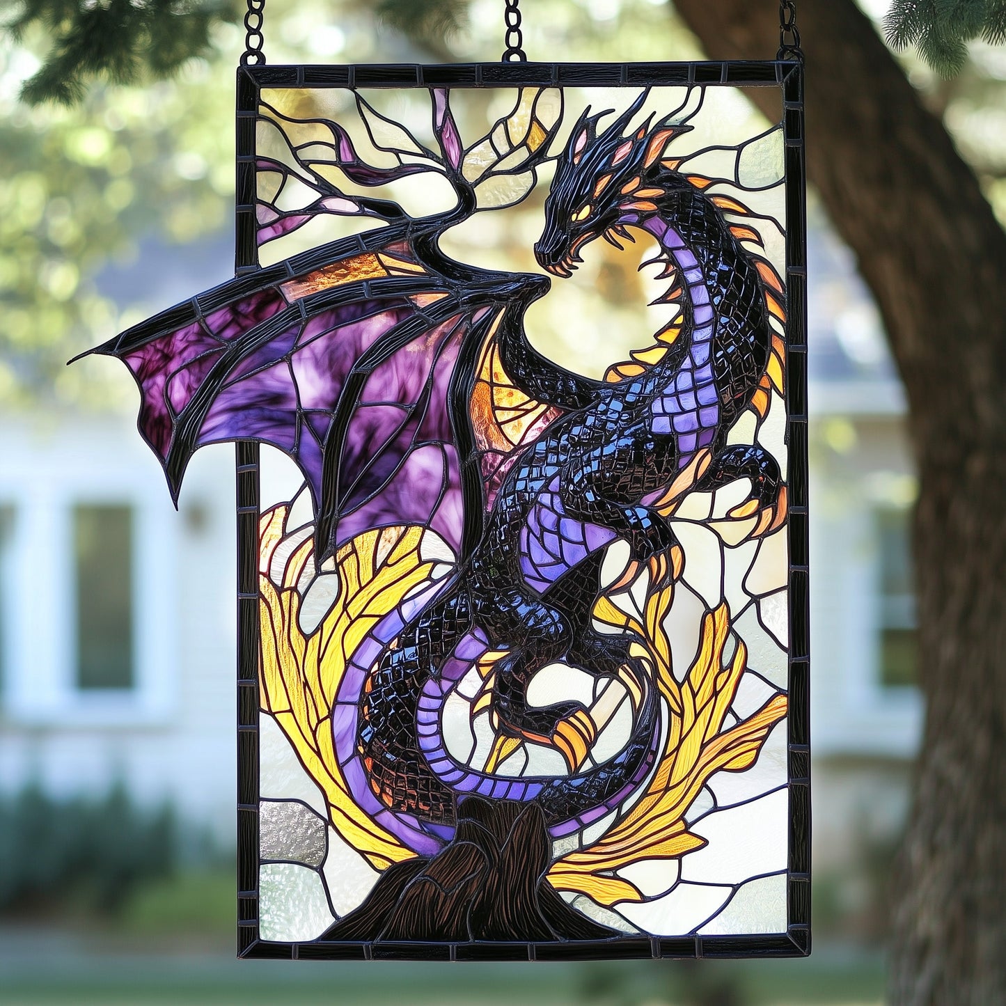 Dragon Stained Glass Suncatcher GFTOAB3961