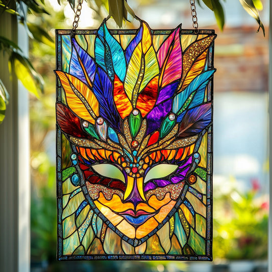 Mardi Gras Masks Window Hanging Suncatcher GFTOAB4133