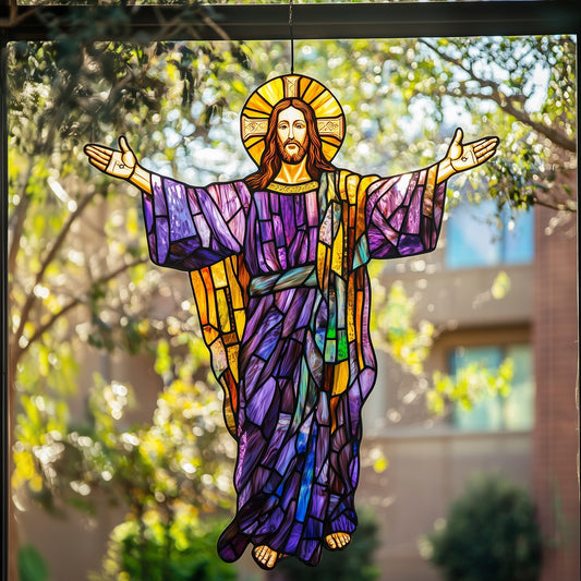In His Footsteps Window Hanging Suncatcher GFTOAB4182