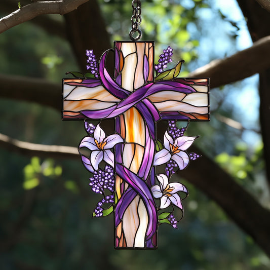Redemption Cross Window Hanging Suncatcher GFTOAB4233