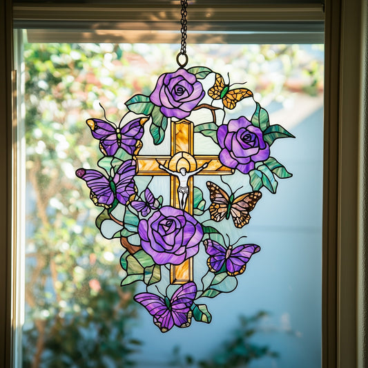 Cross of Light Window Hanging Suncatcher GFTOAB4235
