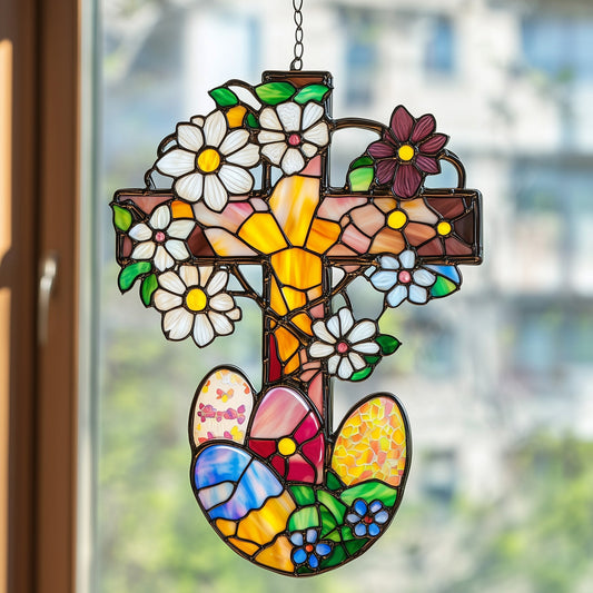 Easter Cross Window Hanging Suncatcher GFTOAB4278