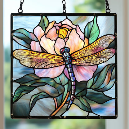 Peonies in Flight Window Hanging Suncatcher GFTOAB4291