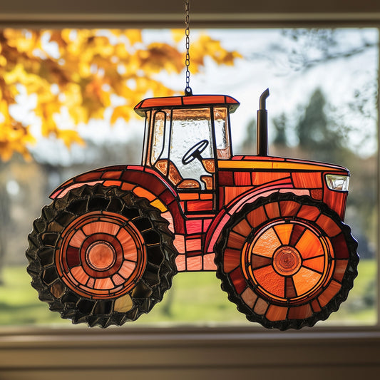 Rolling Through the Farm Window Hanging Suncatcher GFTOAB4344