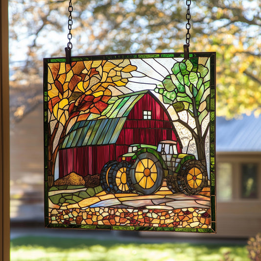 Farmhouse Tractor Window Hanging Suncatcher GFTOAB4350