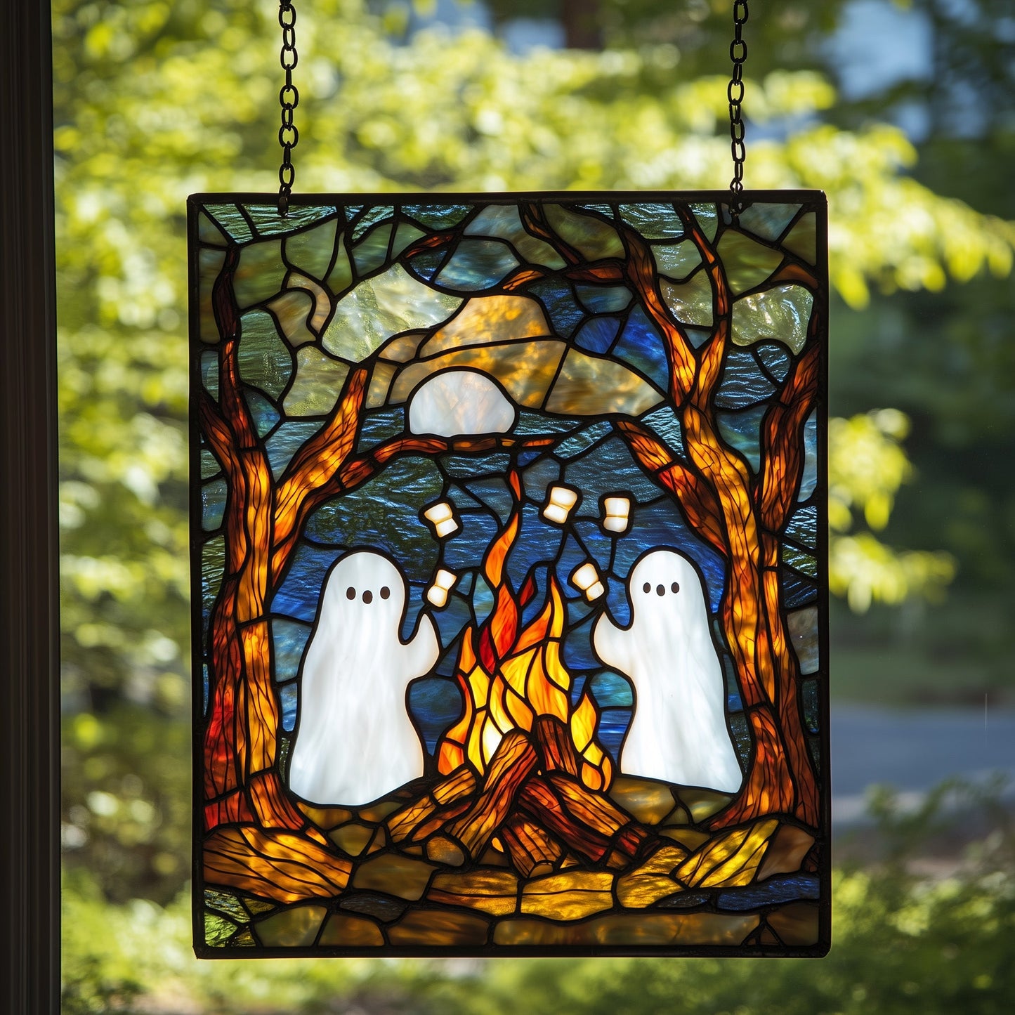 Camping Ghost Window Hanging Suncatcher GFTOAB4376