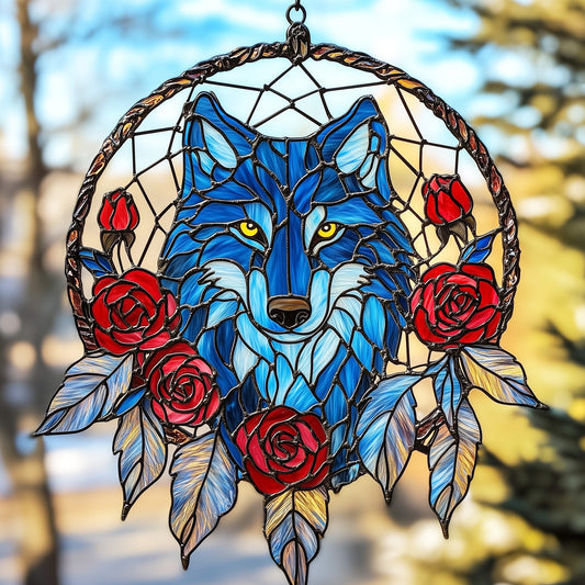 Native Wolf Window Hanging Suncatcher GFTOAB4483