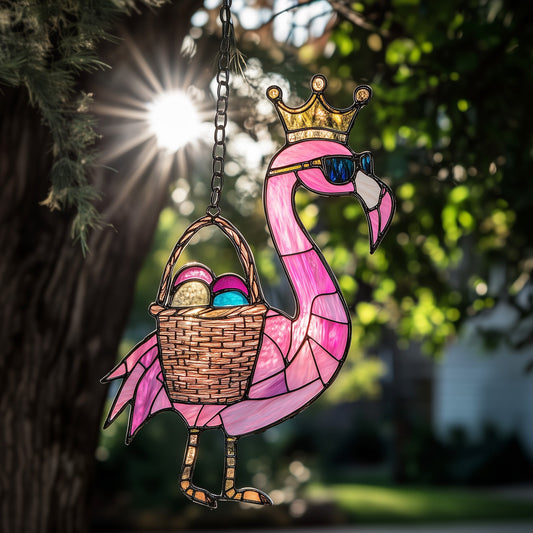 Easter Flamingo Window Hanging Suncatcher GFTOAB4495
