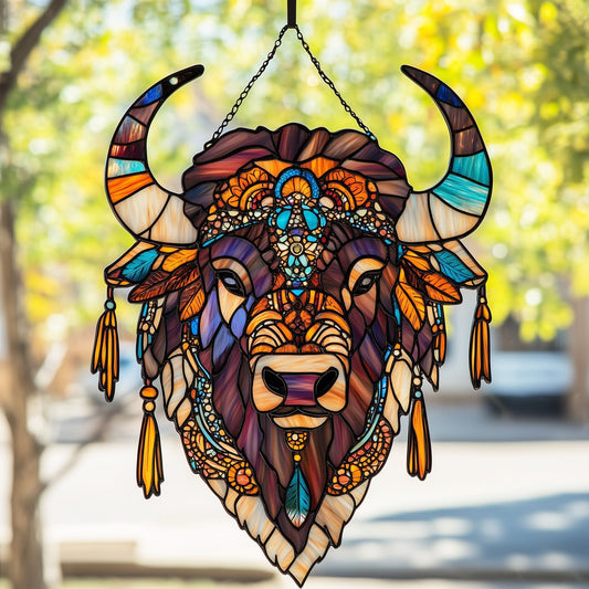 American Bison Window Hanging Suncatcher GFTOAB4536