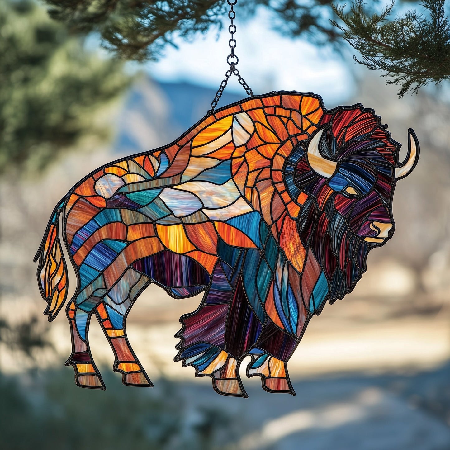 American Bison Window Hanging Suncatcher GFTOAB4538