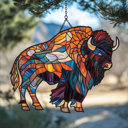 American Bison Window Hanging Suncatcher GFTOAB4538