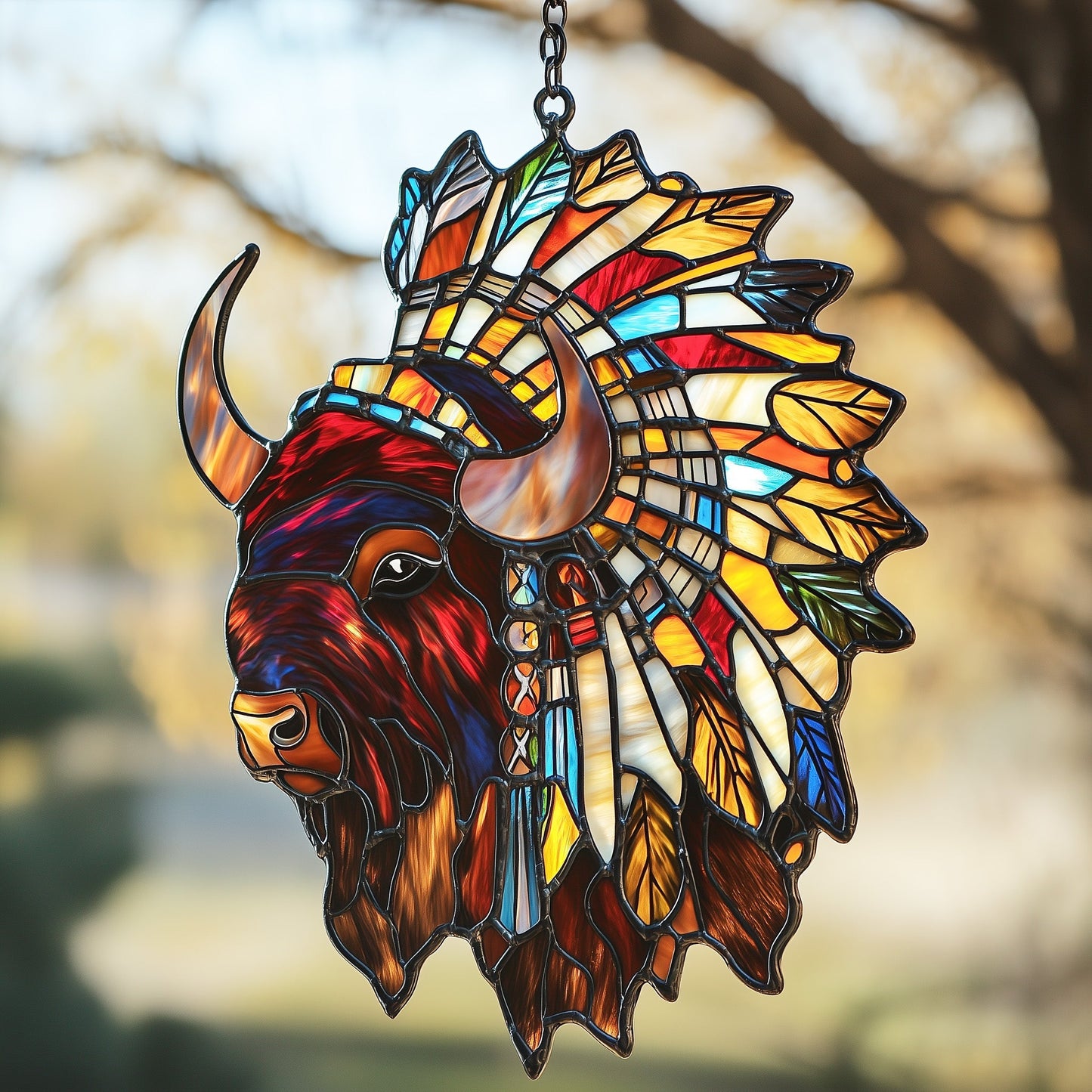 American Bison Window Hanging Suncatcher GFTOAB4539
