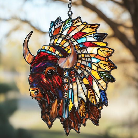 American Bison Window Hanging Suncatcher GFTOAB4539