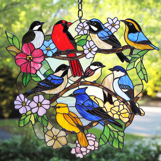 Tree of Birds Window Hanging Suncatcher GFTOAB4699