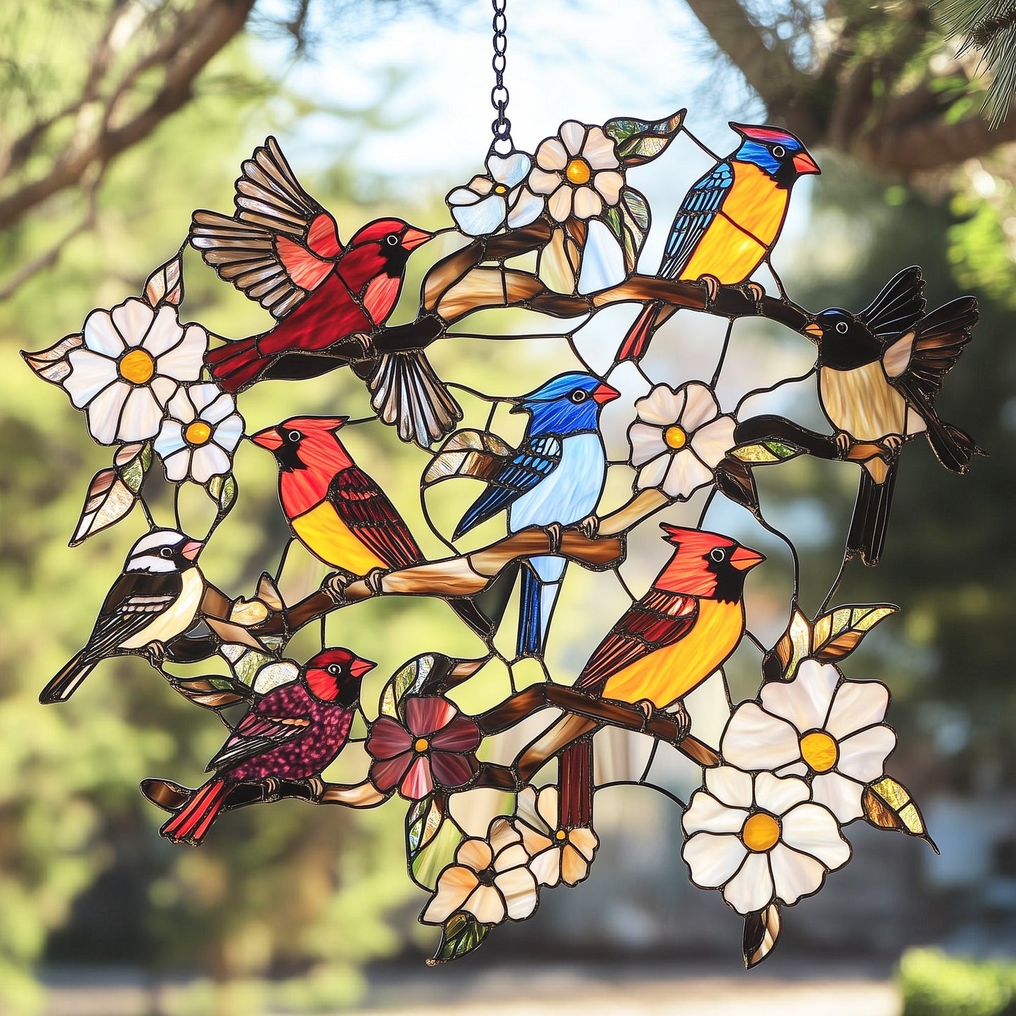 Tree of Birds Window Hanging Suncatcher GFTOAB4700