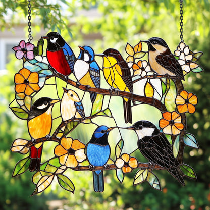 Tree of Birds Window Hanging Suncatcher GFTOAB4701