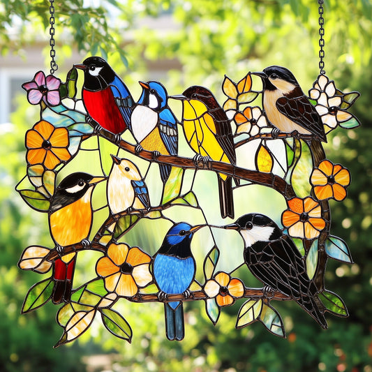 Tree of Birds Window Hanging Suncatcher GFTOAB4701