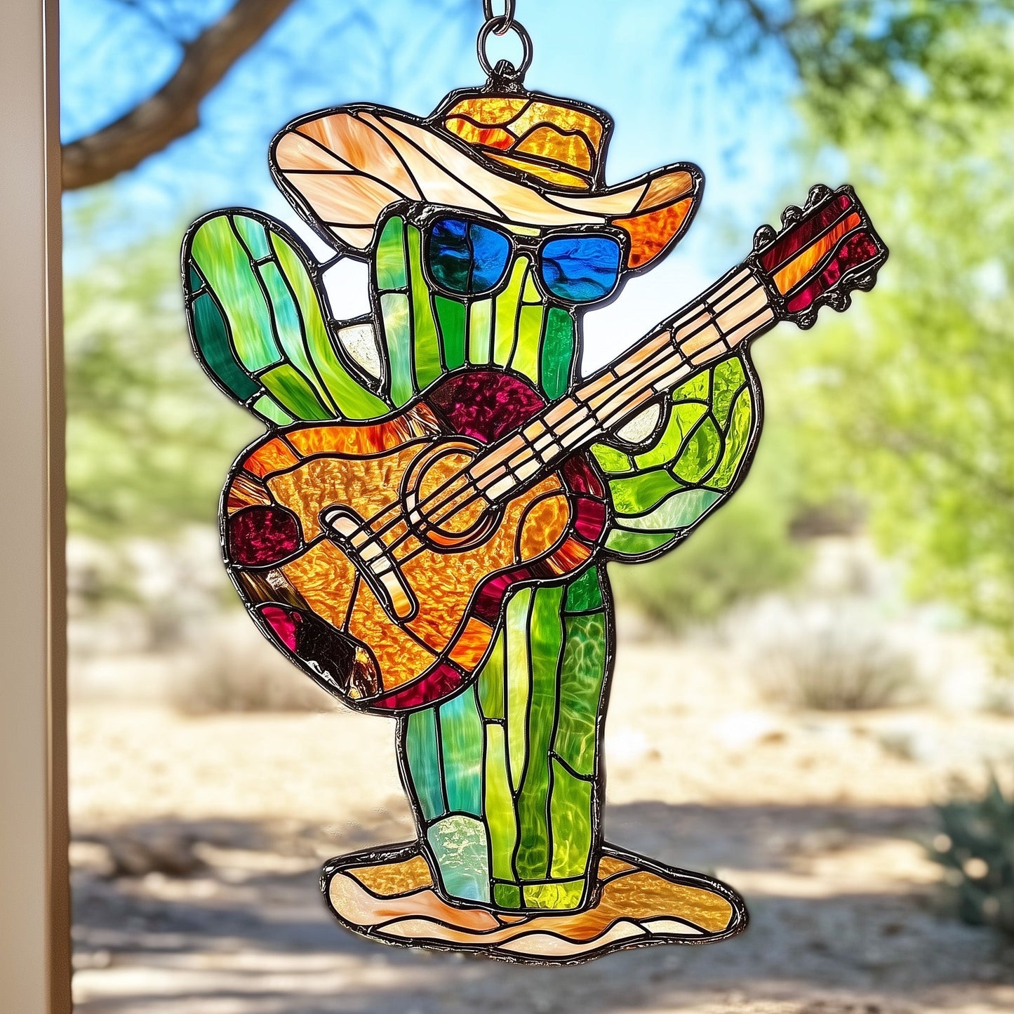 Cactus Dance Window Hanging Suncatcher GFTOAB4759