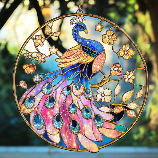 Charming Peacock Window Hanging Suncatcher GFTOAB4830