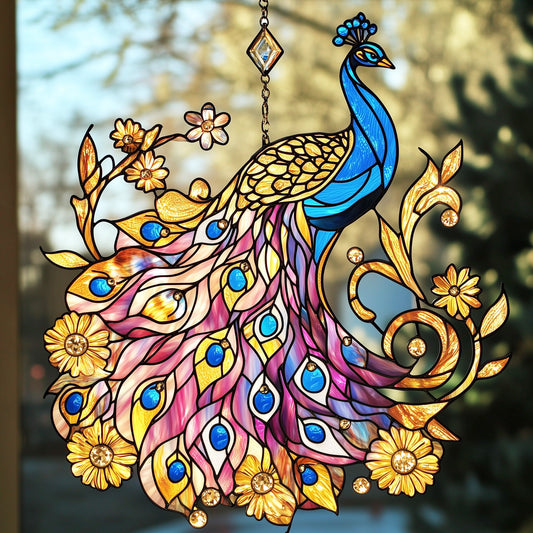 Charming Peacock Window Hanging Suncatcher GFTOAB4831