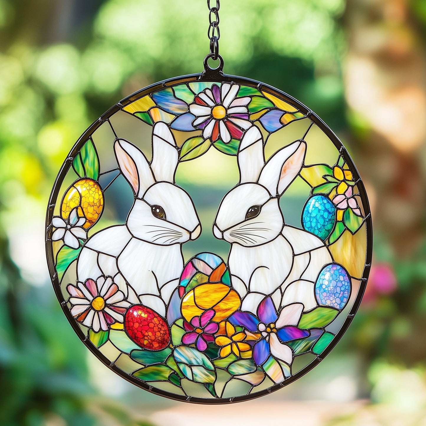 Easter Sweethearts Window Hanging Suncatcher GFTOAB4907