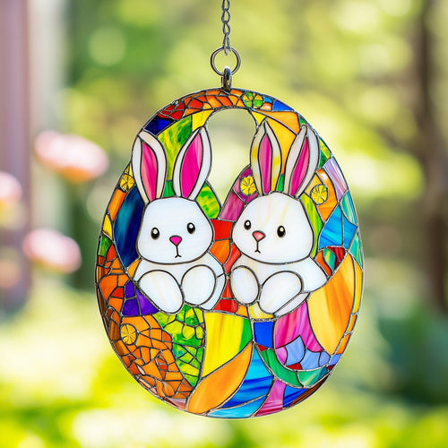 Bunny Love Nest Window Hanging Suncatcher GFTOAB4908