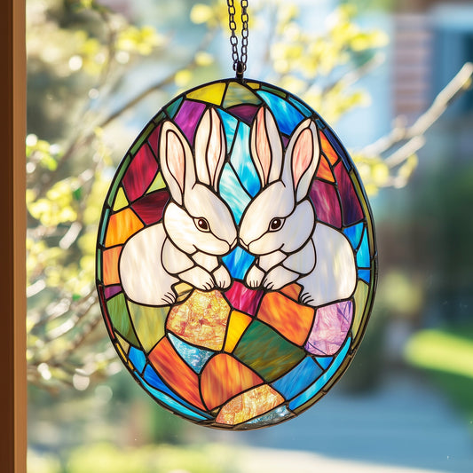 Bunny Love Nest Window Hanging Suncatcher GFTOAB4909
