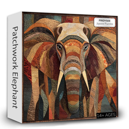 Patchwork Elephant Jigsaw Puzzles GFTOHD14227