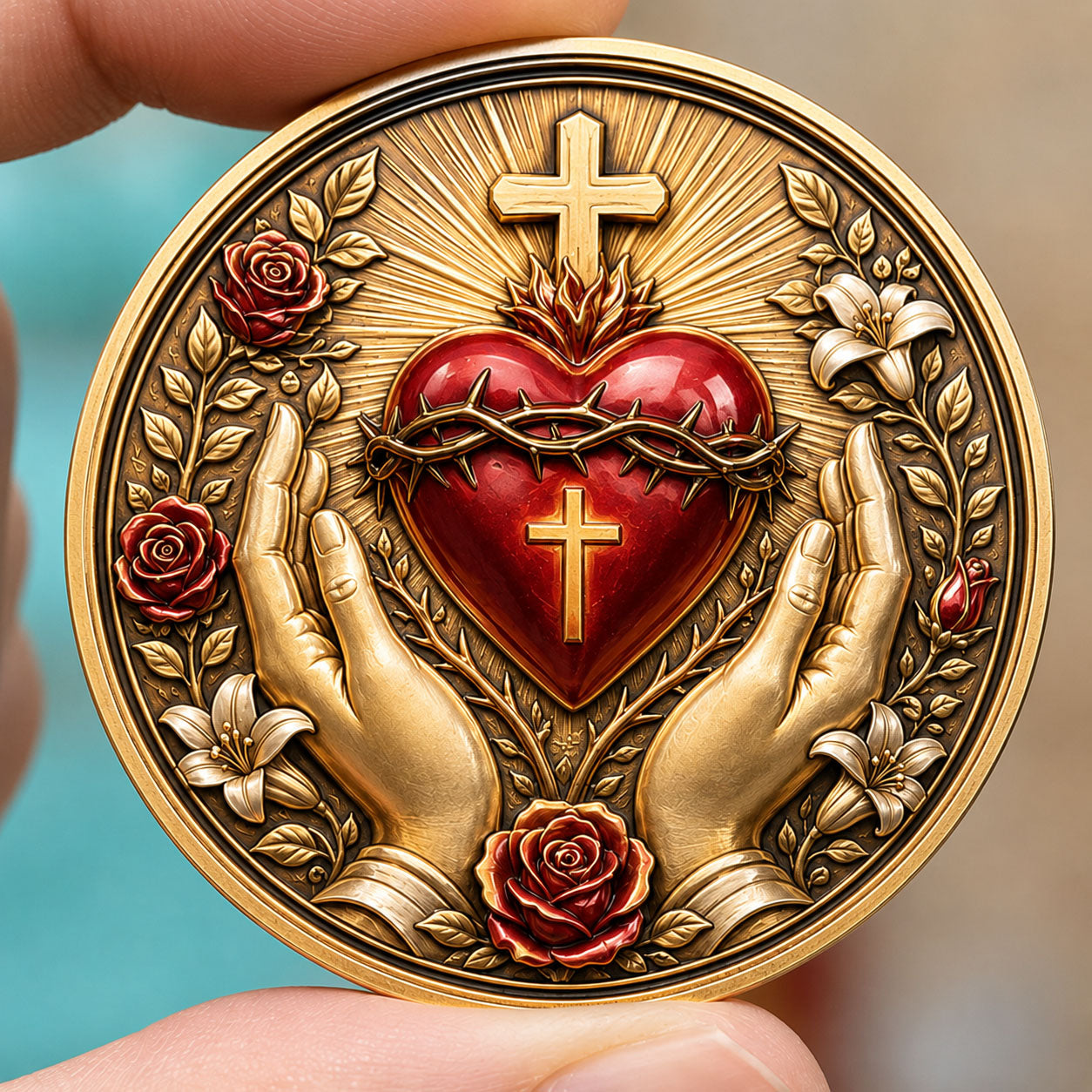 Sacred Heart Blessing Commemorative Coin GFTOHNL1545