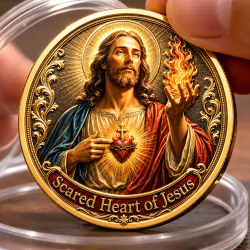 Sacred Heart Flame Of Jesus Commemorative Coin GFTOHNL1588