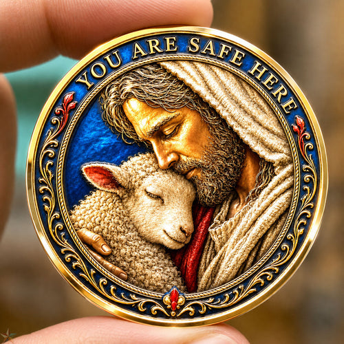 You Are Safe Here Jesus Lamb Commemorative Coin GFTOHNL1613