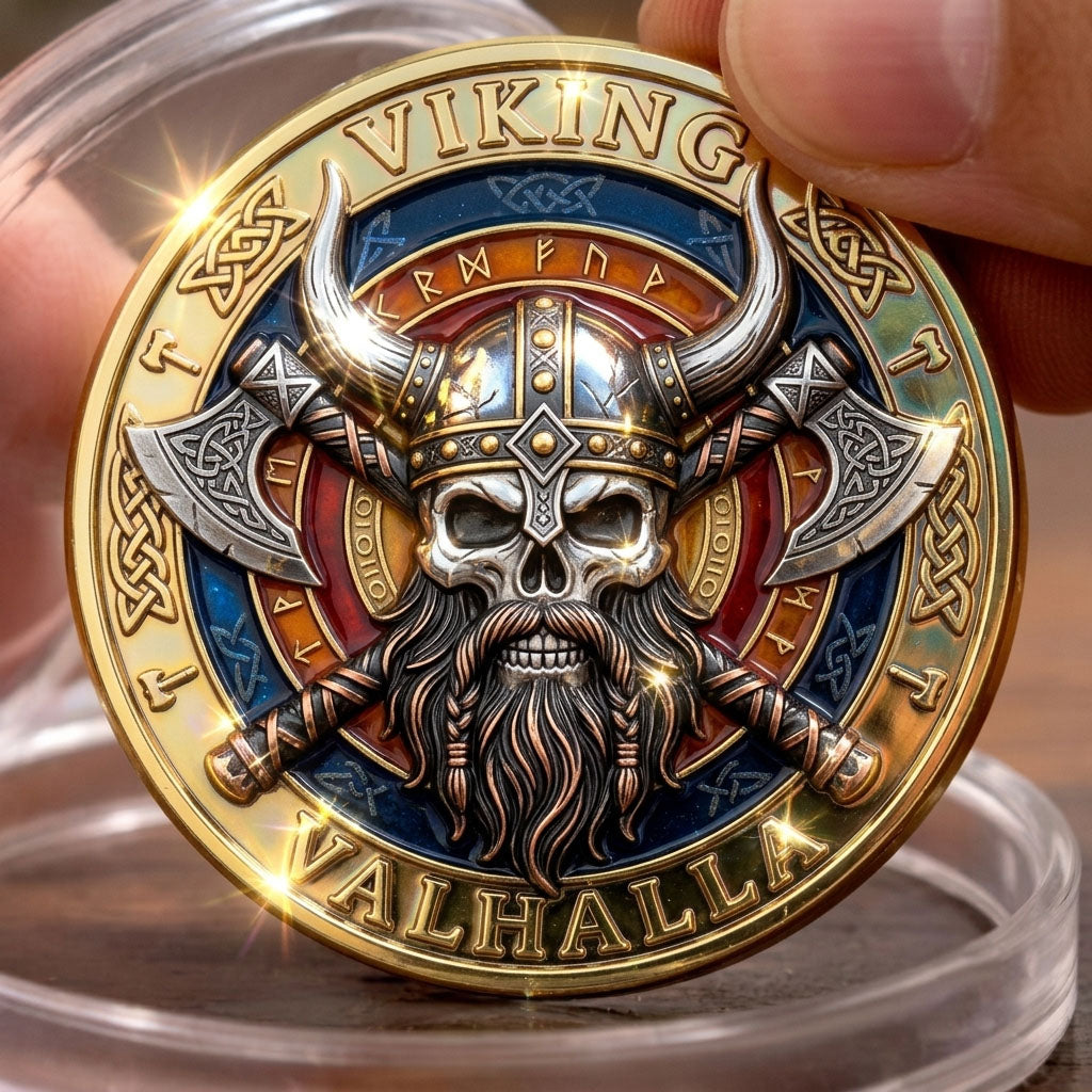 Viking Valhalla Skull Warrior Commemorative Coin GFTOHNL1630
