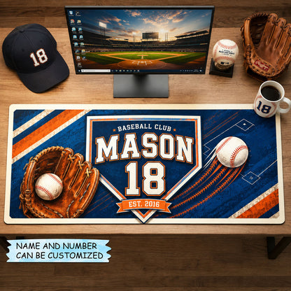 Personalized Baseball Club Desk Mat QTCUZ GFTOHNL1812