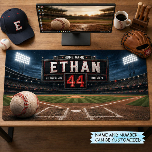 Personalized Baseball Ninth Inning Desk Mat QTCUZ GFTOHNL1816