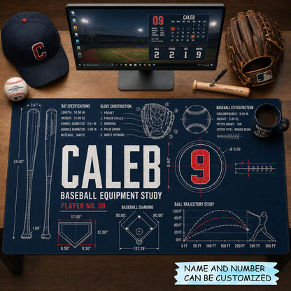 Personalized Baseball Blueprint Desk Mat QTCUZ GFTOHNL1817