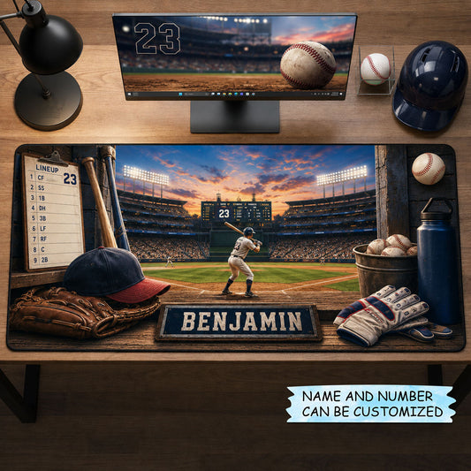 Personalized Baseball Stadium Moment Desk Mat QTCUZ GFTOHNL1824