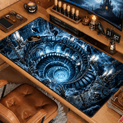 Haunted Spiral Catacombs Horror Halloween Desk Mat GFTOHNL1847